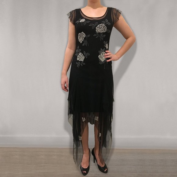 Lillie Rubin Dresses & Skirts - Lillie Rubin Black Beaded Dress